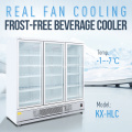 Two Sliding Rubber Door Display Cold Drink Refrigerator